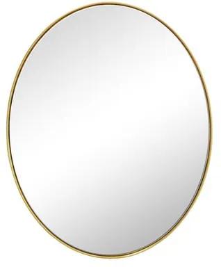 Espelho Oval com Moldura Folheada a Ouro - 51x41cm