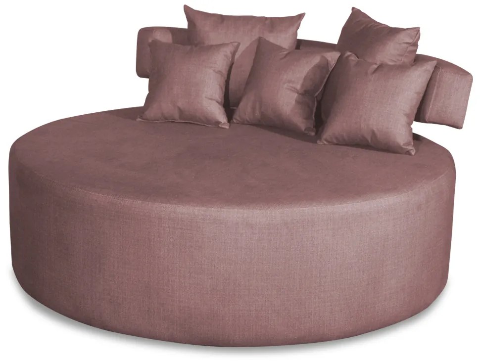 Sofá Chaise Eva Redondo 02 Lugares Suede Crepe