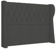 Cabeceira Casal Cama Box 140cm Malva Z04 Veludo Grafite - Mpozenato