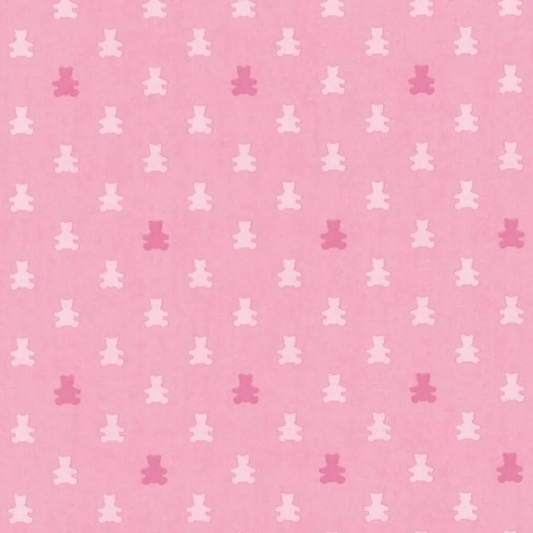 Papel de parede adesivo animal ursinhos rosa