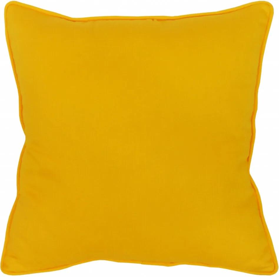 Capa Almofada Algodão Liso Amarelo 45X45Cm Com Viés