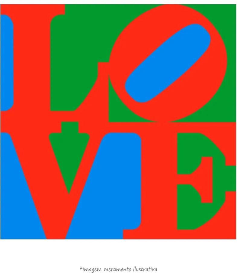Poster Love - Com Fundo Verde E Azul (30x30cm, Apenas Impressão)