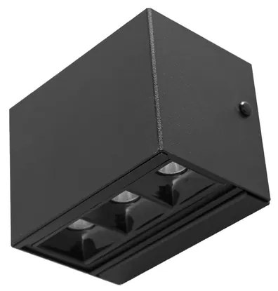 Arandela Led Aluminio Preto 7w 2700k 12 Picco