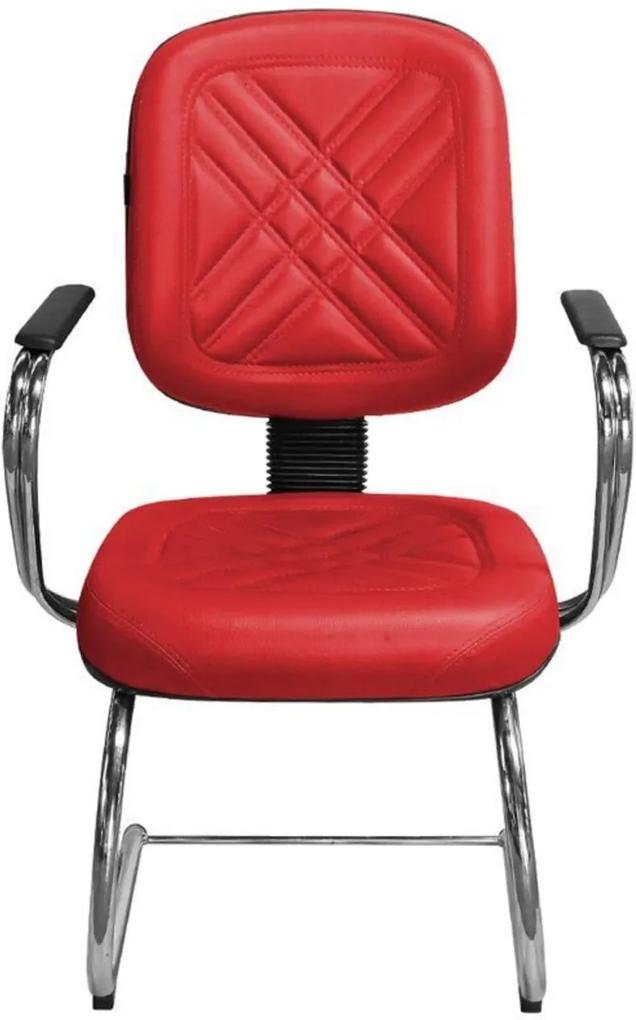 Cadeira Pethiflex PD-05SCBC Couro Vermelho