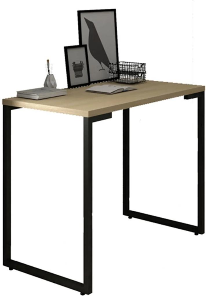 Mesa Para Computador Escrivaninha 90cm Estilo Industrial New Port F02 Nature - Mpozenato