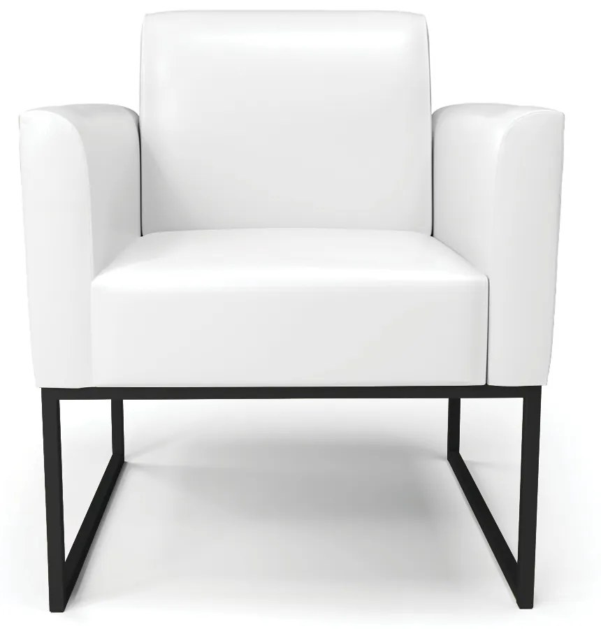 Poltrona Base Industrial Preto Marisa Corano D03 - DRossi - Branco