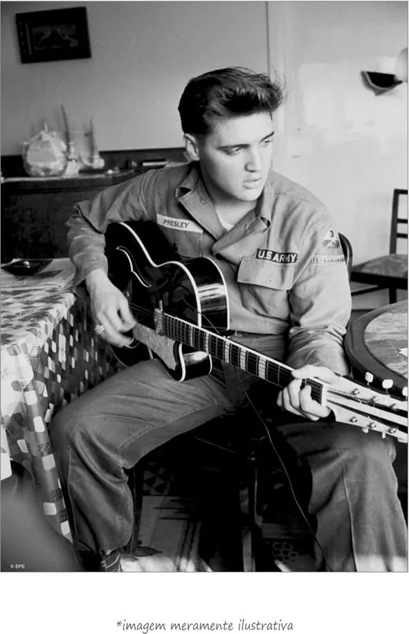 Poster Elvis Presley Com Violão (20x30cm, Apenas Impressão)