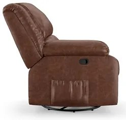 Poltrona do Papai Reclinável Pietra Glider Giratória Massagem FH9 PU M