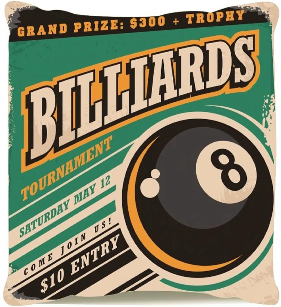 Almofada Decorativa Cheia Personalizada Estampa Billiards 8