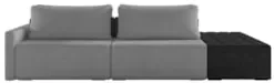 Sofá Ilha Modular Living com Puff 232cm Georgia Z08 Boucle Grafite/Pre