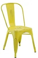 Cadeira Apolo Vintage em Aço Carbono Amarelo