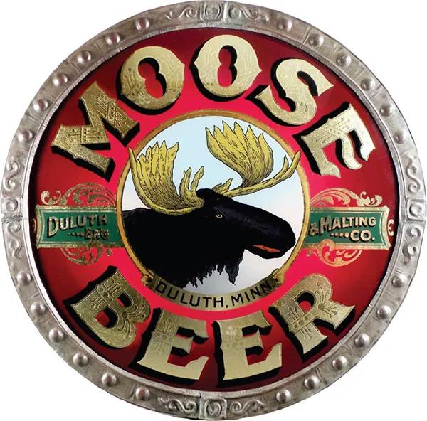 Placa Moose Beer Redonda
