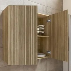 Armário de Cozinha Aéreo 2 Portas 80cm Minsk Freijó Z06 - Mpozenato