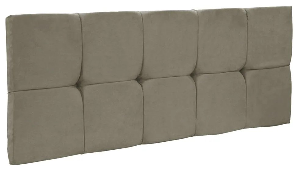 Cabeceira Painel Nina para Cama Box Solteiro 100 cm Suede Marrom Rato D'Rossi