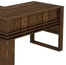 Mesa Para Escritório em L ME4145 Nogal/Nogal - Tecno Mobili