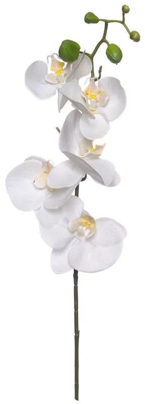 Haste Orquídea Phalaenopsis Branco Toque Real