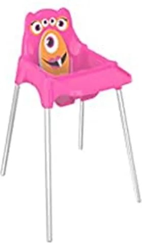 Cadeira Infantil Tramontina para Refeição Monster Alta Rosa em Polipropileno Tramontina 92372060
