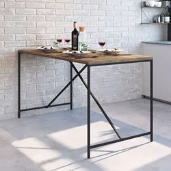 Mesa Para Sala de Jantar Estilo Industrial Steel Quadra 27818 Vermont/