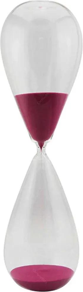 Ampulheta Clear Glass Rosa 120 minutos em Vidro - Urban - 50x15 cm