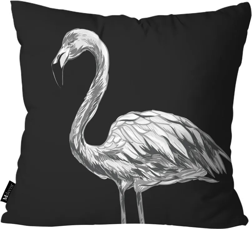 Capa para Almofada Flamingo Preto35x35