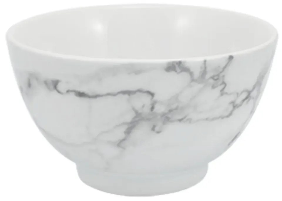 Bowl 500Ml Porcelana Schmidt - Dec. Mármore Cinza 2343