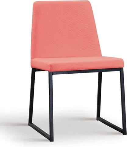 Cadeira Encke C/Pés em Aço Carbono - Coral