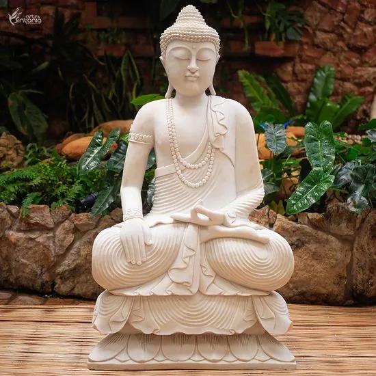 Buda Grande Meditando em Marmorite