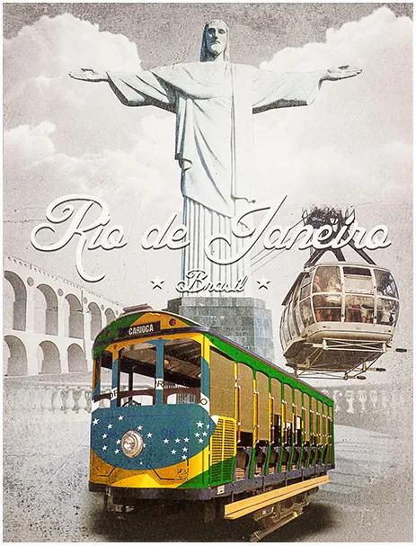 Tela Impressa Bondinho do Rio de Janeiro