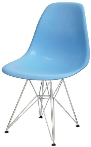 Cadeira Eames Polipropileno Azul Claro  Base Cromada - 14908 Sun House