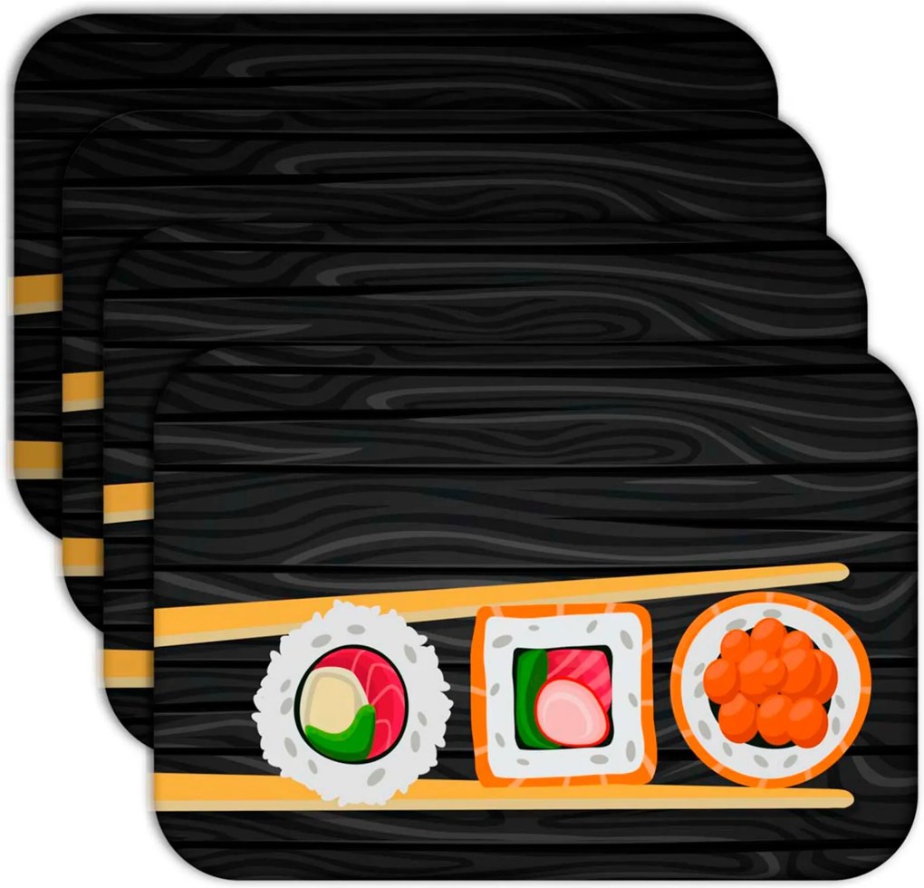 Jogo Americano Love Decor   Sushi Kit Com 4 Peças
