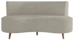 Sofá 2 Lugares para Sala Living 135cm Pés Palito Korah Z08 Boucle Bege