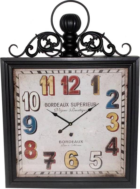 Relógio Armação Números Coloridos Oldway em Metal - 84x60x6 cm
