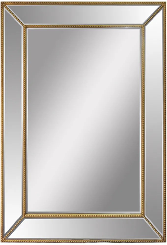Espelho com Moldura Dourada Retangular Grande