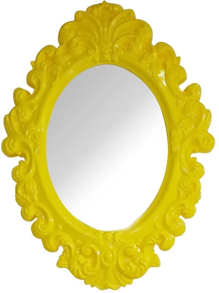 Espelho Oval Big Princess Amarelo - Urban - 68x50 cm