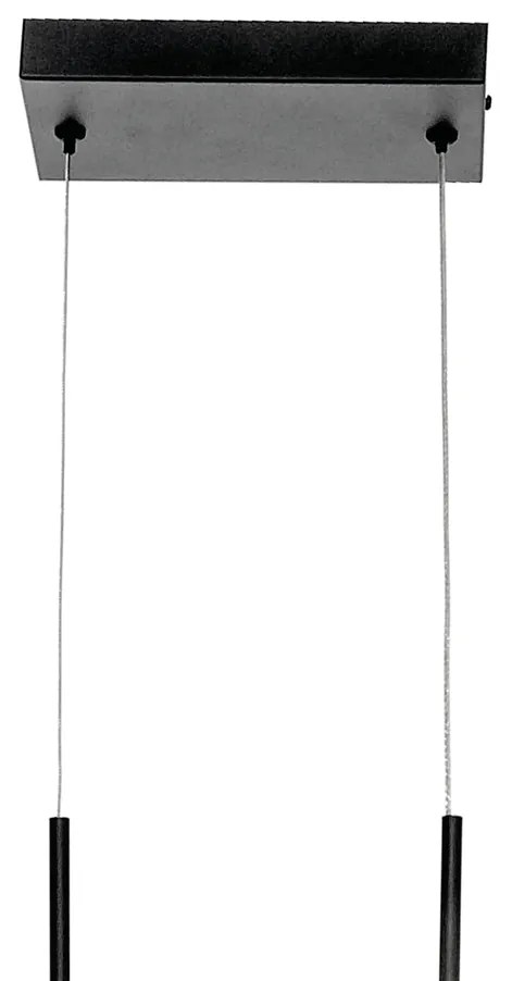 Pendente Retangular 100X22X18Cm Metal E Vidro Cristal Ø8Cm 06Xg9 | Old... (CROMADO, CLEAR (TRANSPARENTE))