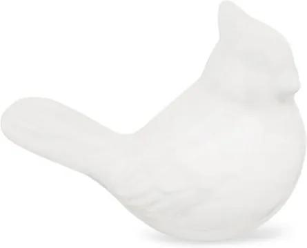 Pássaro Decorativo de Cerâmica Branco 11,5cm 8592 Mart
