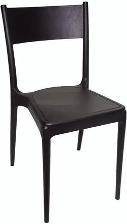 Cadeira Diana satinada preta - Summa - Cor Preto
