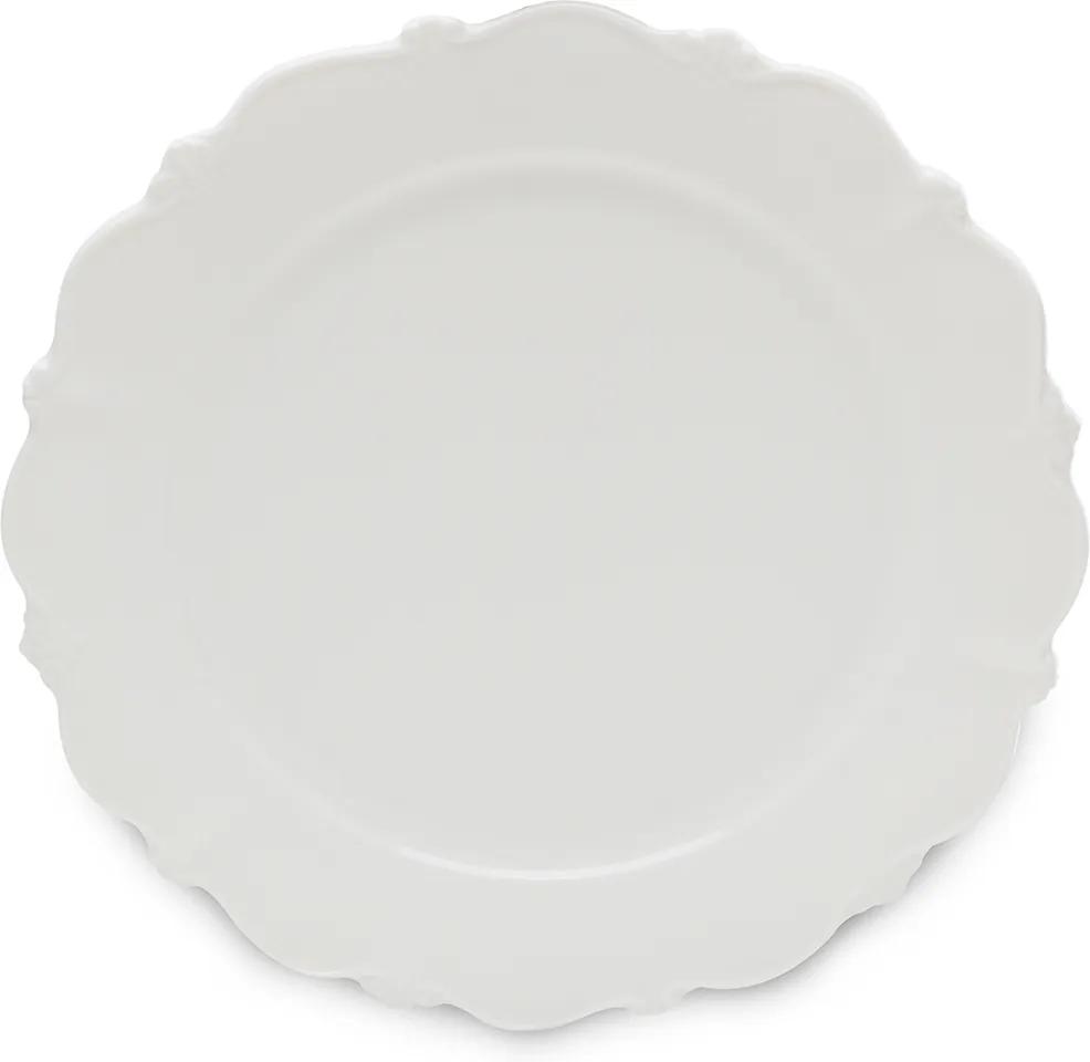 Conjunto 6 Pratos de Porcelana Para Jantar Wolff 27x27x2cm – Fancy Branco