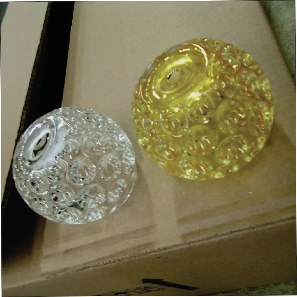 Abajur Bolinha Haste 12X11X44Cm Metal E Vidro Cristal Ø8Cm 02Xg9 | Old... (DOURADO FOSCO / DOURADO BRILHO, AMBAR)