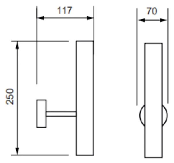 Arandela Igual 11,7X07X25Cm 1Xmr11 Por Waldir Junior - Usina 51105/1 (MR-T - Marrom Texturizado)