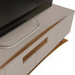 Rack Bancada para TV até 70 Polegadas 4 Portas Boreal Amarula/Carvalho