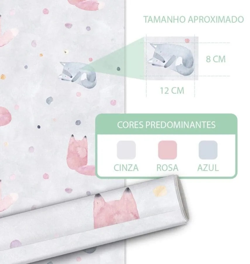 Papel Infantil Bichinhos Dcorando Quarto Menina