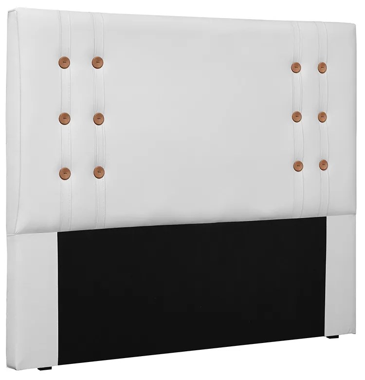 Cabeceira Gênova Para Cama Box Queen 160 cm Corino - D'Rossi - Branco