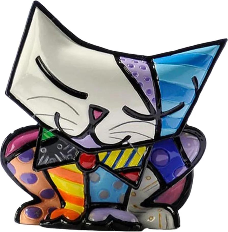 Estatueta Mini Sugar Cat - Romero Britto - em Resina - 6x5 cm
