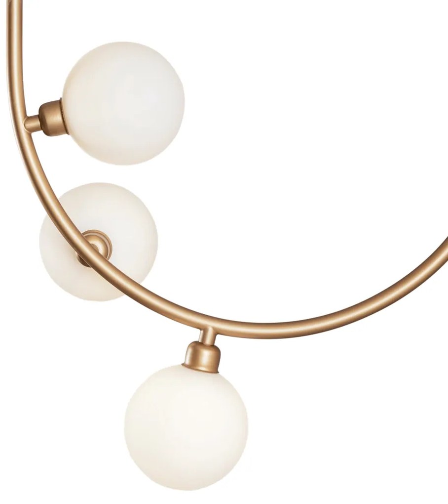 Pendente Astral 28X50X48,5Cm 4Xg9 Globo Ø12Cm - Usina 16942/4 (BT - Branco Texturizado, FOSCO)