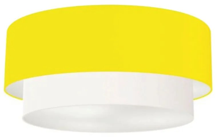 Plafon Para Sala Cilíndrico SL-3065 Cúpula Cor Amarelo Branco