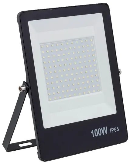 Projetor Led Ultrafino Aluminio 100W 120 6500K Ip65 - PRETO