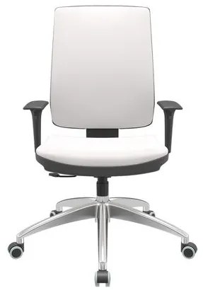 Cadeira Office Brizza Soft Vinil Branco RelaxPlax Base Aluminio 120cm - 63921 Sun House