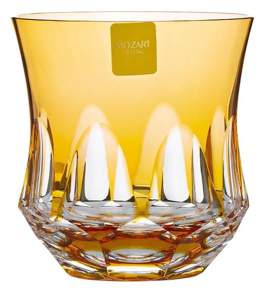 Copo de Cristal Lapidado Artesanal p/ Whisky - Amarelo - 55  Amarelo - 55