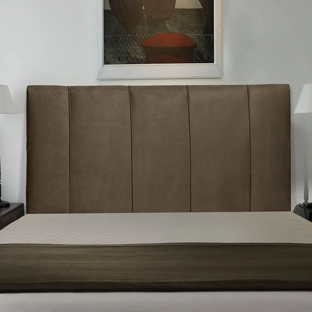 Cabeceira Donna Para Cama Box Casal 140 cm Suede Marrom -  D'Rossi